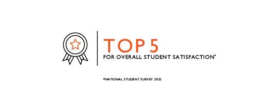 Top 5 for Student Satisfaction - NSS 2022 infographic